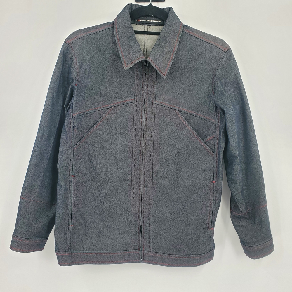 ◇◇ Company Ellen Tracy Gray Denim Womens Jacket Size Large